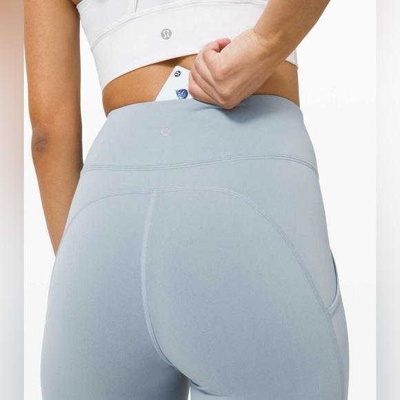 Lululemon Invigorate High Rise Tights Leggings 25” With Pockets Chambray Size 2 - Picture 2 of 12